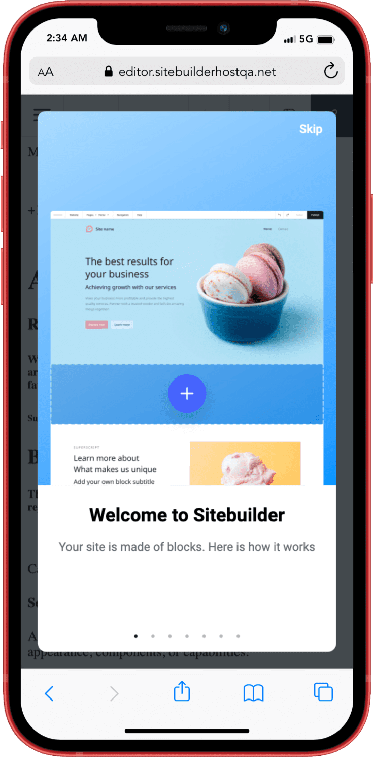 site builder mobile responsiive